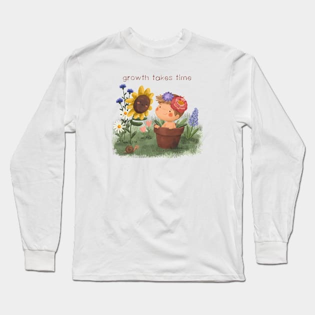 Growth takes time Long Sleeve T-Shirt by LeFacciotte